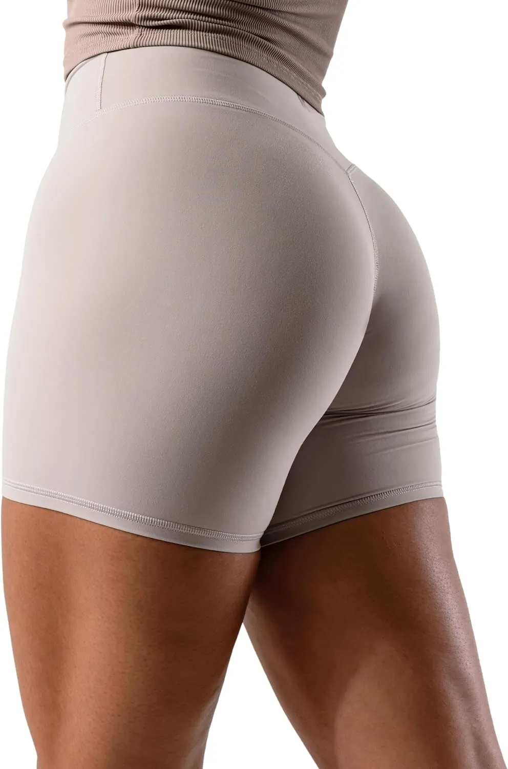 Kamo Fitness Featherlite Enhance 6" Women's Biker Shorts - No Front Seam, Soft, Butt-Lifting, High Waisted