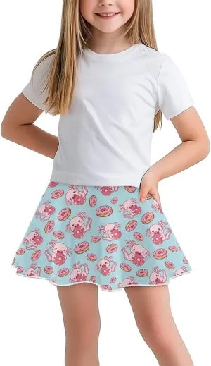 Kids Athletic Skirt with Liner Shorts for Back to School Everyday Casual Outdoor Running Machine Washable