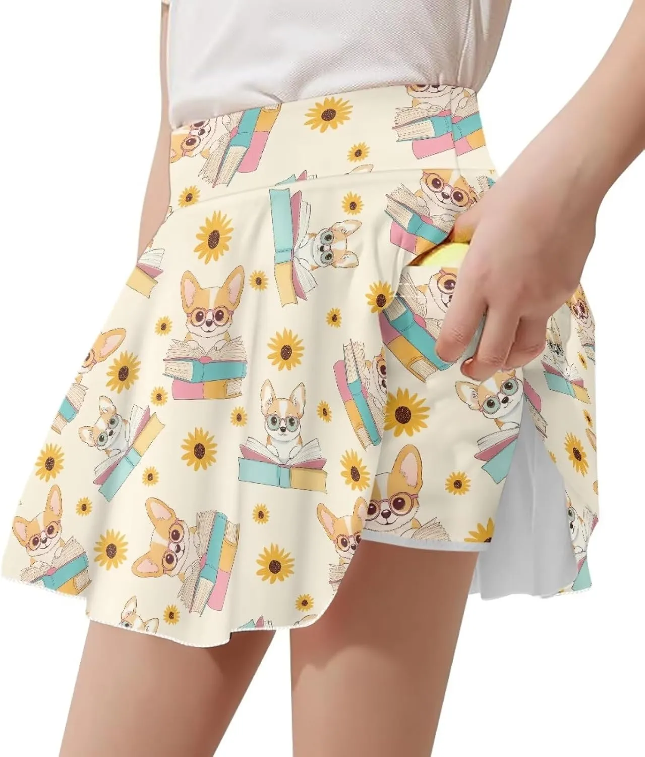 Kids Athletic Skirt with Liner Shorts for Back to School Everyday Casual Outdoor Running Machine Washable