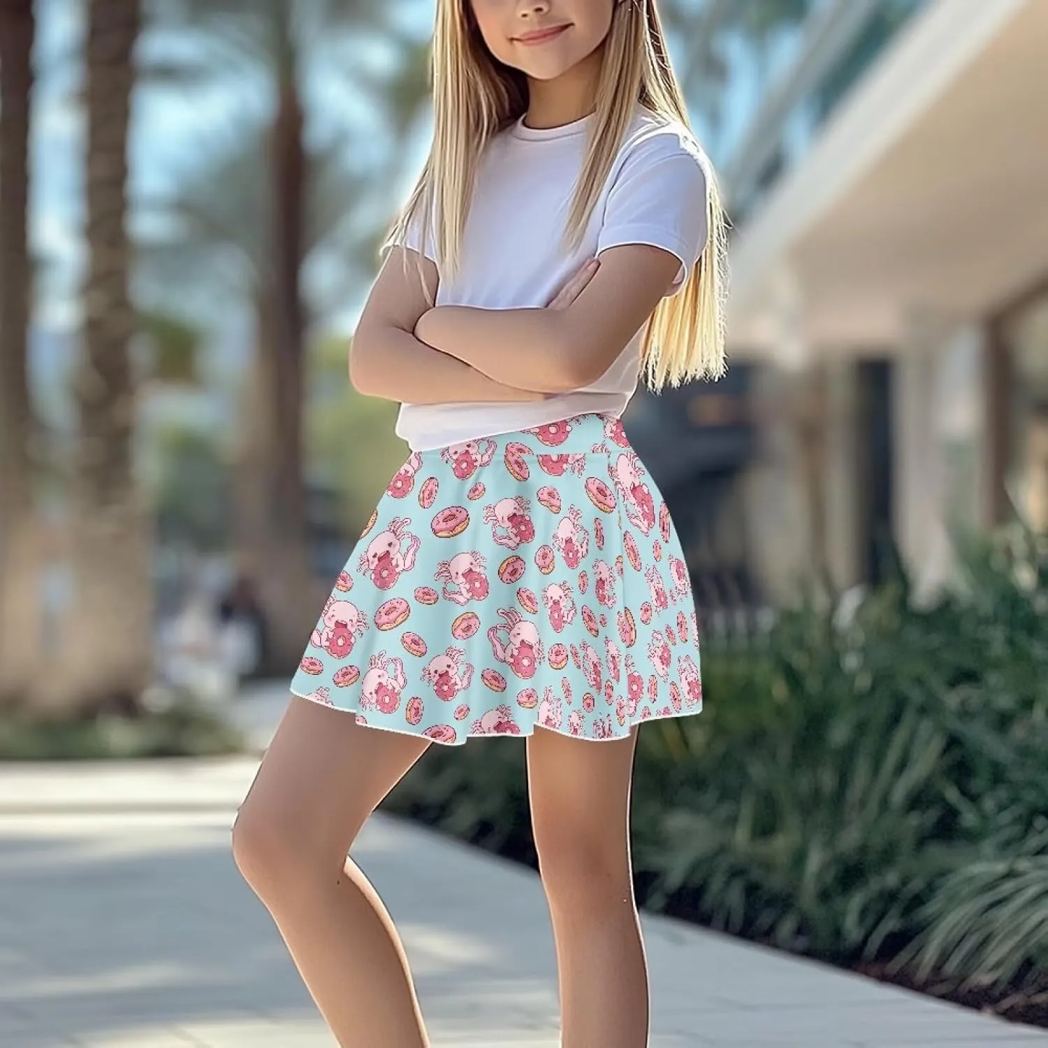 Kids Athletic Skirt with Liner Shorts for Back to School Everyday Casual Outdoor Running Machine Washable