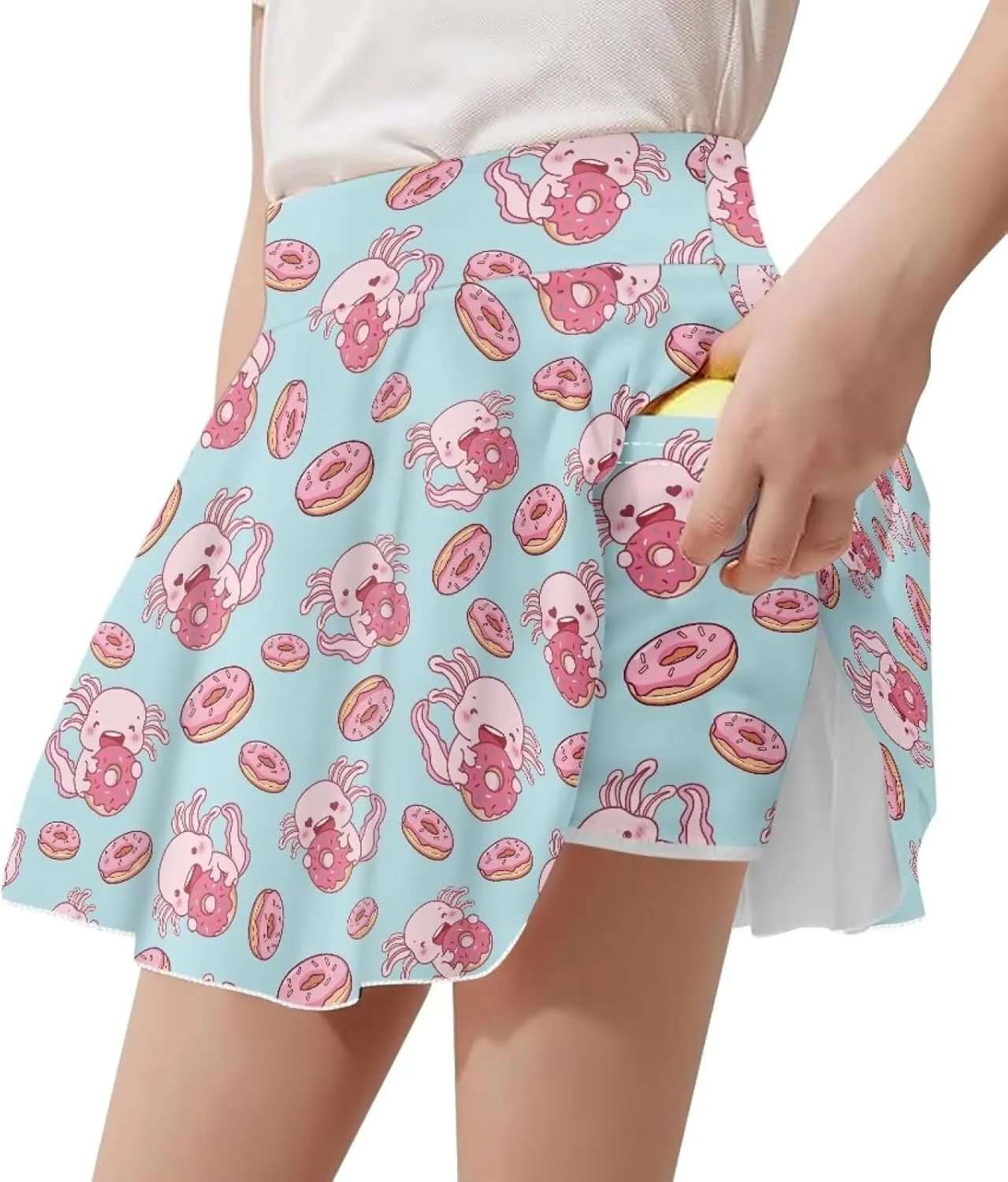 Kids Athletic Skirt with Liner Shorts for Back to School Everyday Casual Outdoor Running Machine Washable