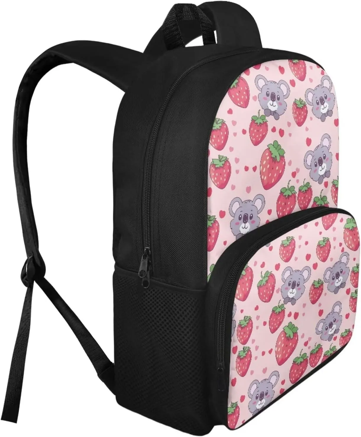 Koala Backpack Schoolbag for Boys Girls Strawberry Preschool Elementary School Backpack Lightweight School Bags Bookbags Soft Backing School Bag Satchel Cute Bookbag for Kids