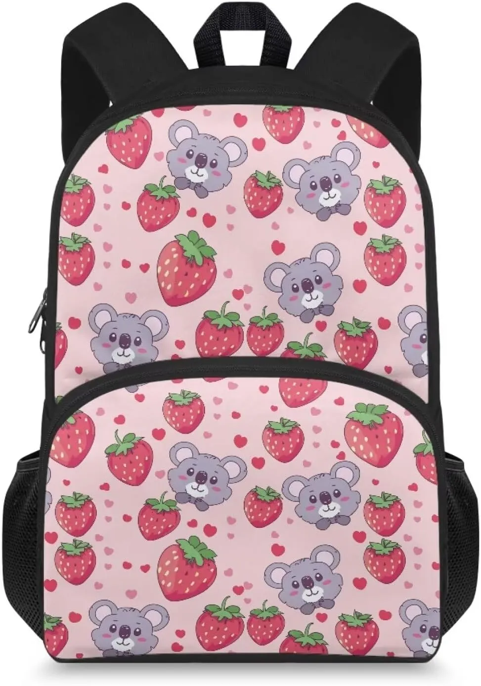 Koala Backpack Schoolbag for Boys Girls Strawberry Preschool Elementary School Backpack Lightweight School Bags Bookbags Soft Backing School Bag Satchel Cute Bookbag for Kids