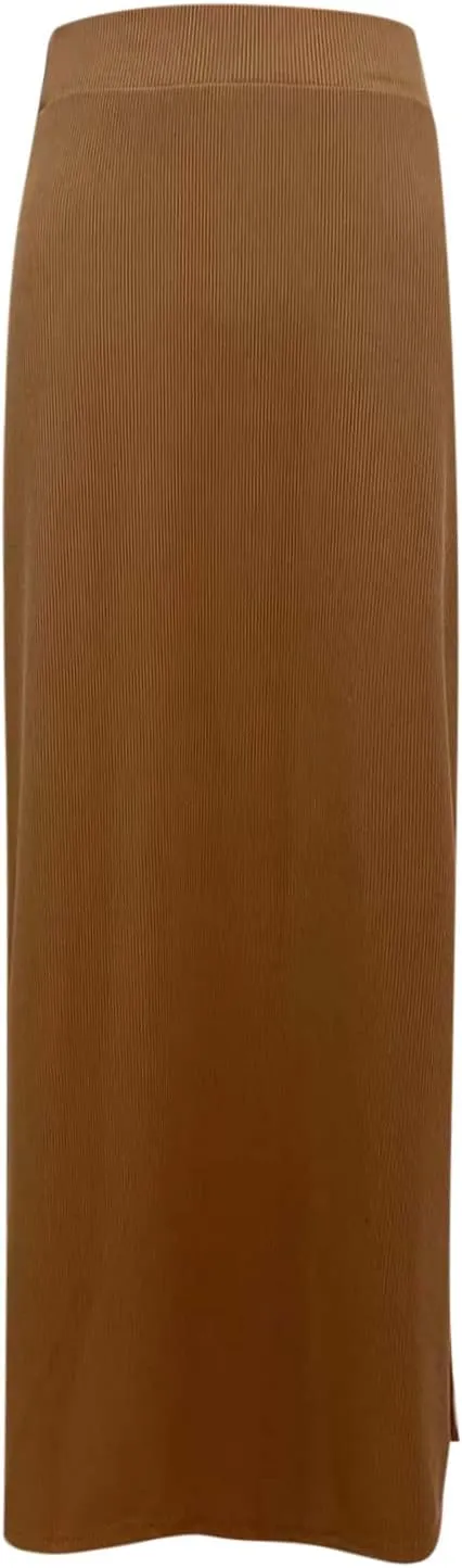 Ladies Skorts Skirt for Women Ribbed Wrap Slit Pencil Criss Cross Basic Maxi Long Skorts 2025 Regular Fit