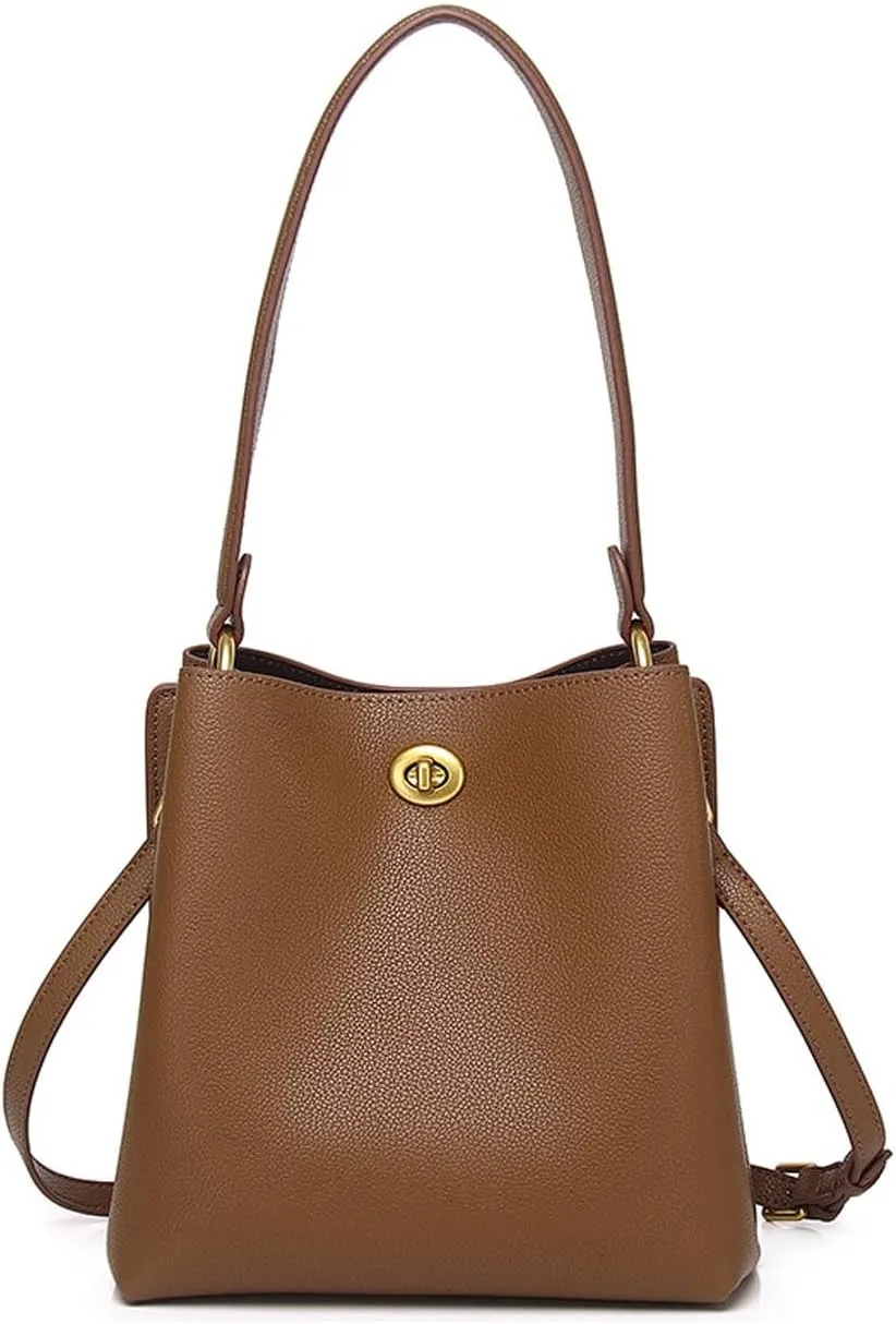 Leather Bucket Bag,Classic Large