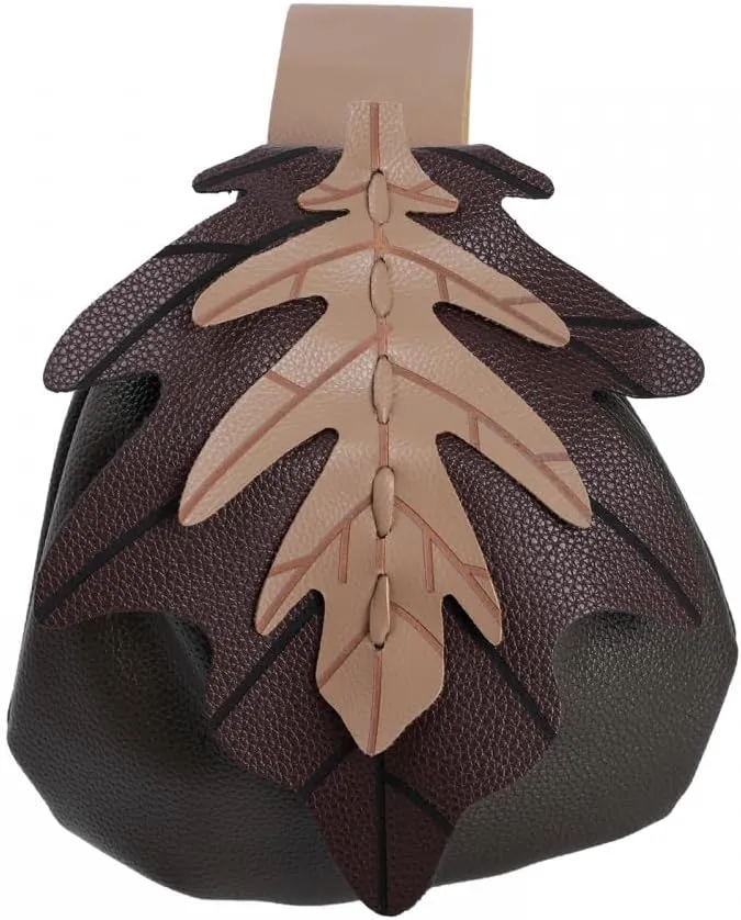 Leather Drawstring Pouch,PU Leather Medieval Waist Bag Renaissance Coin Purse with Tie Designs for Dollars Cell Phones Jewelry Bank Cards
