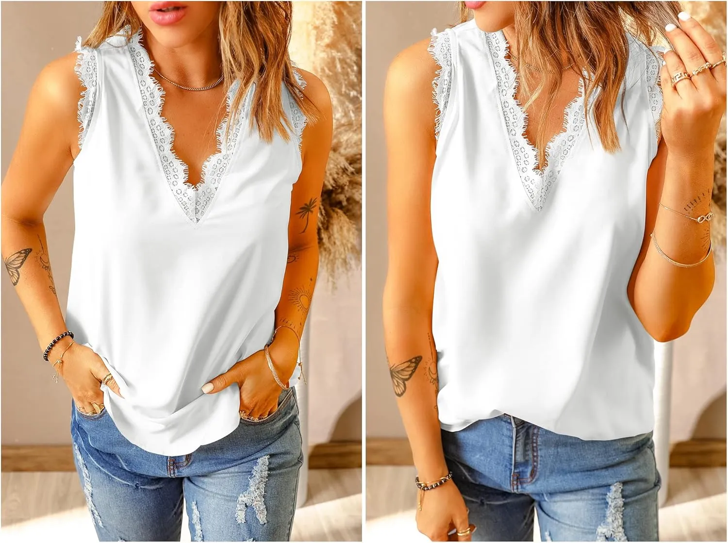 lime flare Sexy Summer Lace Trim Sleeveless Cami Tank Tops Dressy Camisole