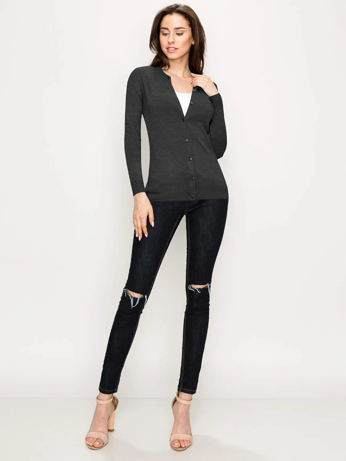 LL Womens Keep It Classic Round Cardigan