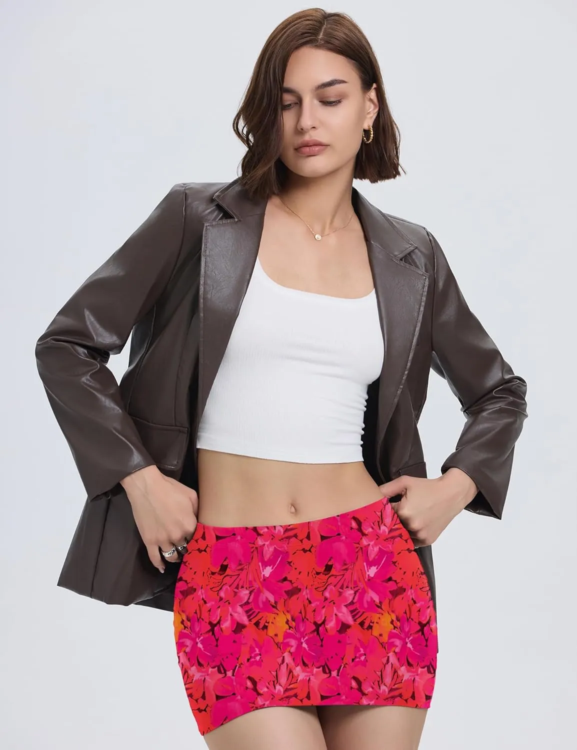 LOMON Y2k Mini Skirts for Women with Shorts Underneath Bodycon Skorts Sexy Club Date Night Micro Pencil Skirt Streetwear