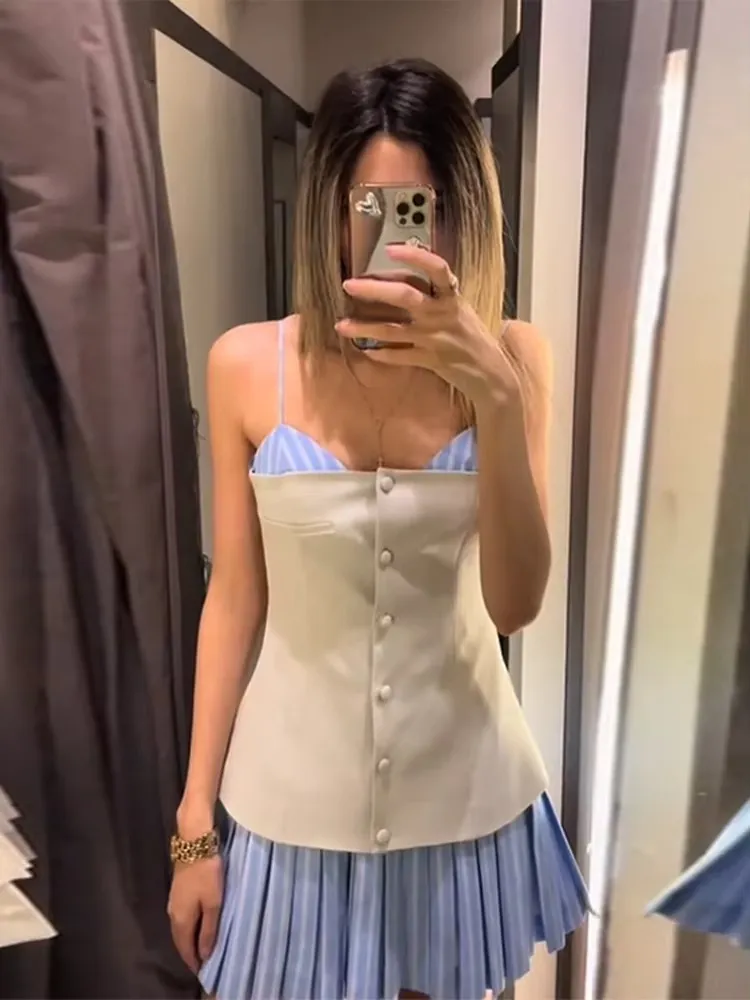 Lumia Suspender Mini Dress
