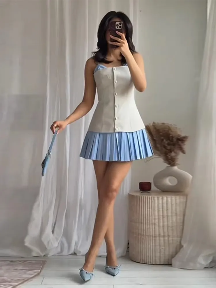 Lumia Suspender Mini Dress