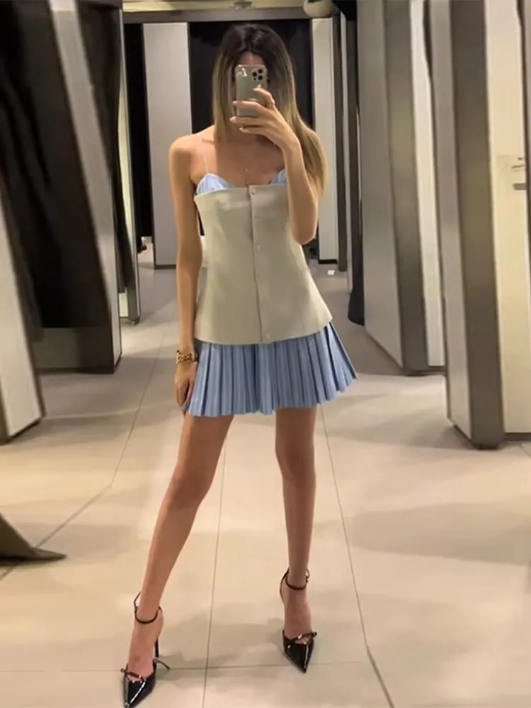 Lumia Suspender Mini Dress