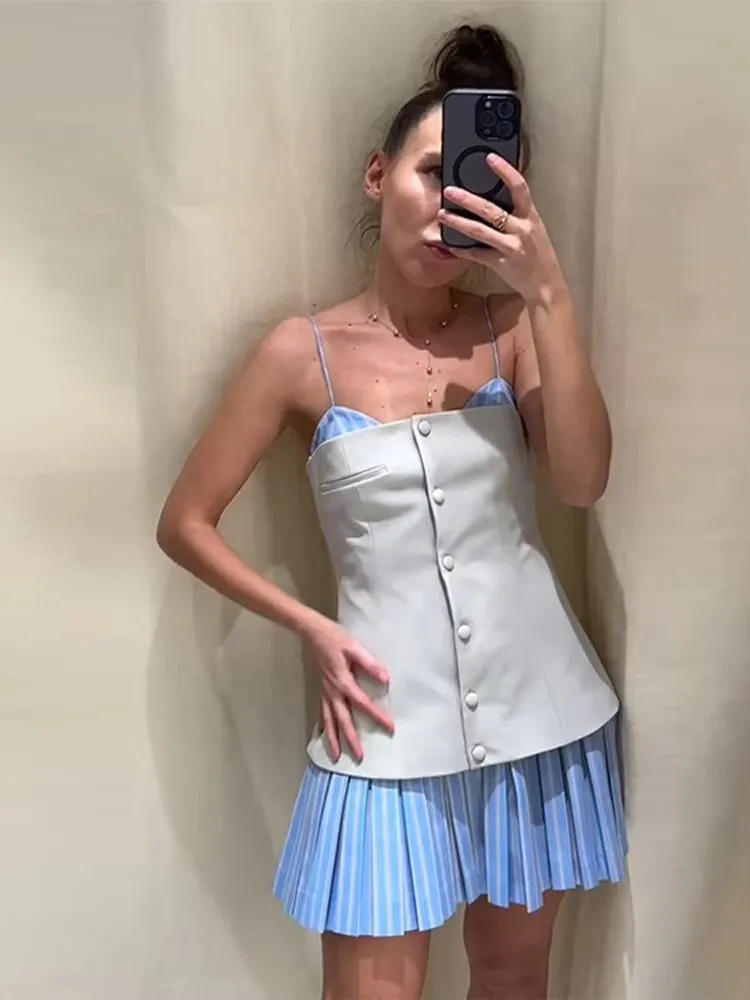 Lumia Suspender Mini Dress