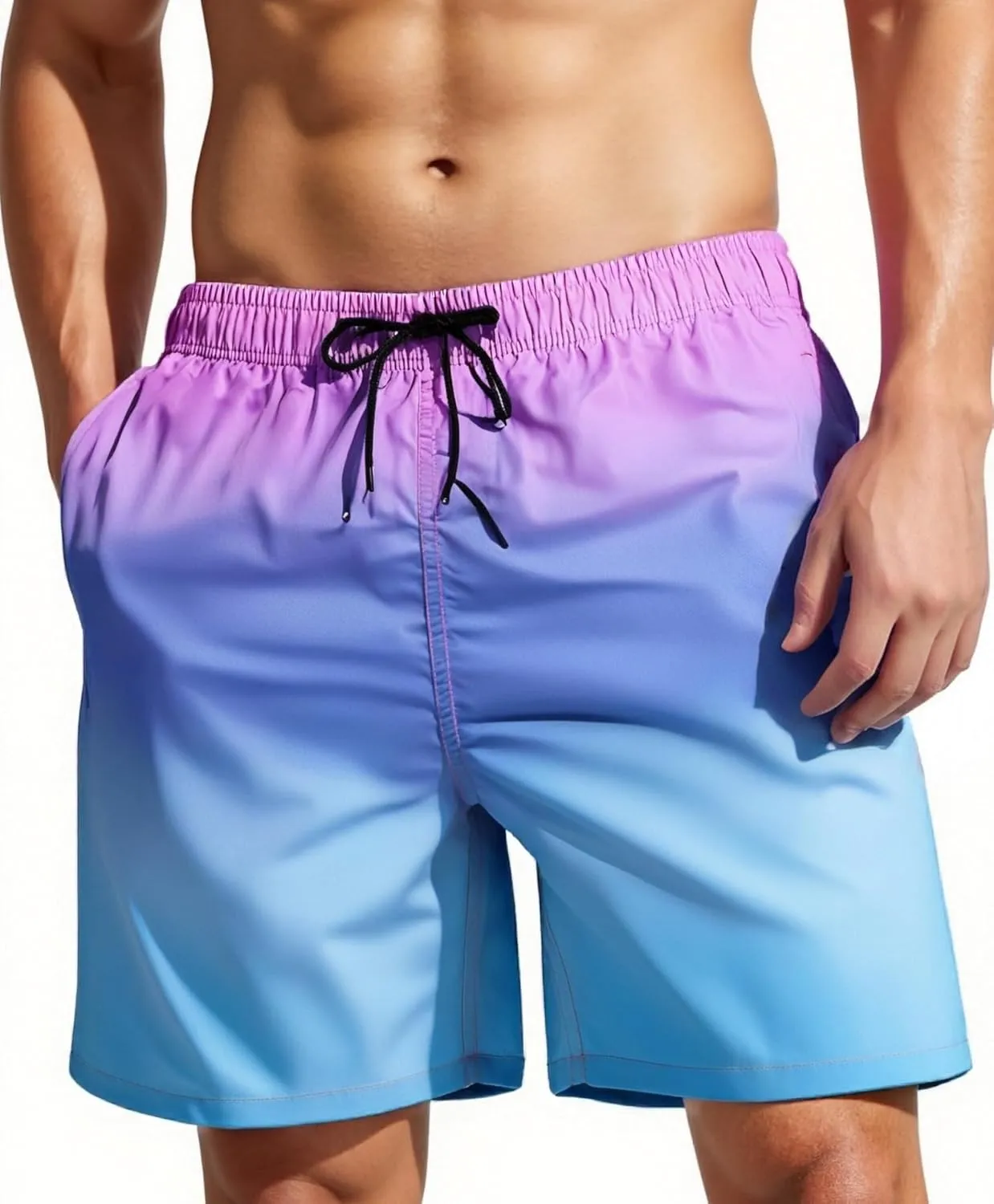 MADHERO Mens Swim Trunks Short Bathing Suit with Mesh Lining Swimming Shorts