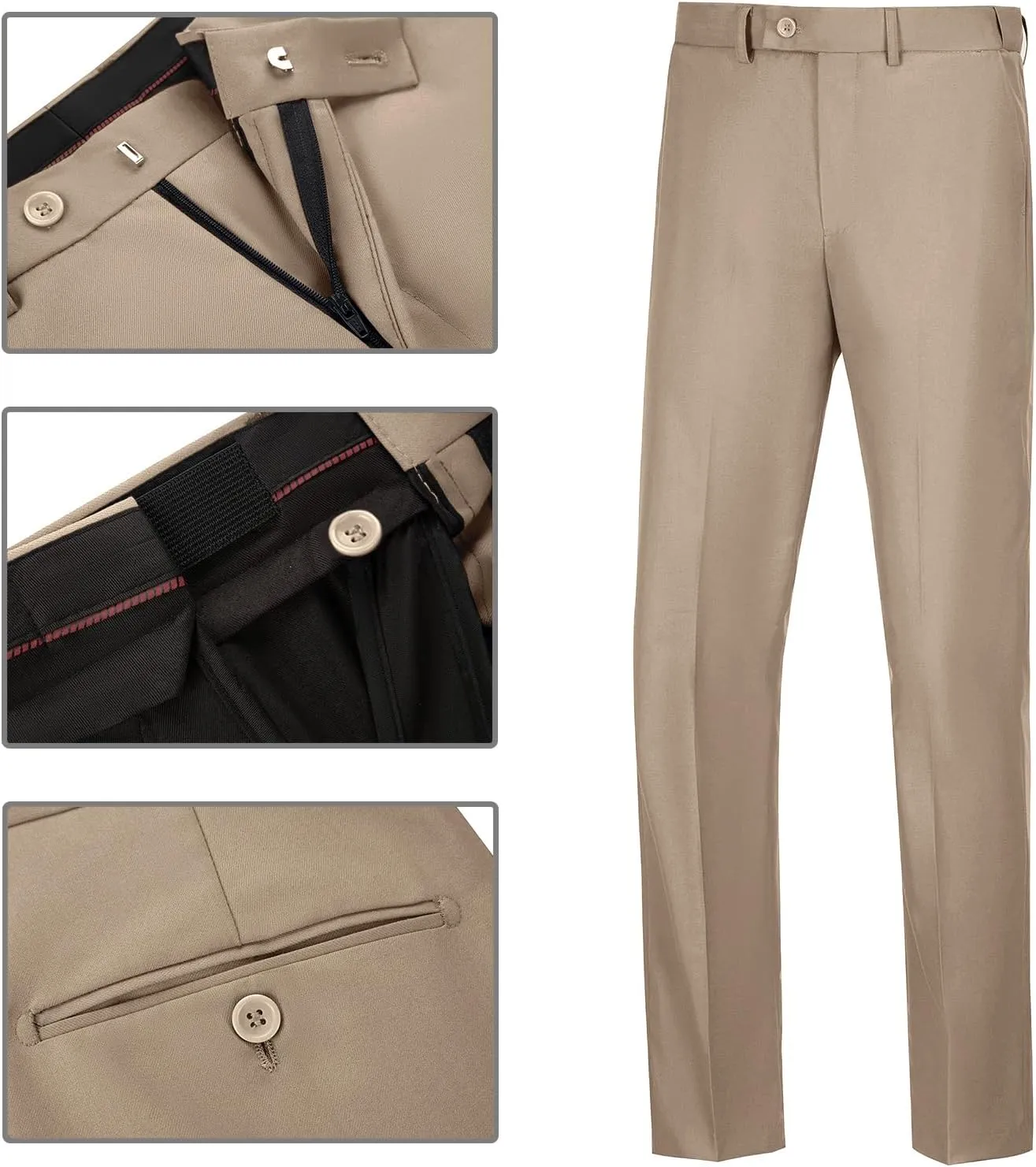 Mens 2 Piece Suit Slim Fit Business Wedding Party Tuxedo Dress Suits for Men Jacket and Pants Set