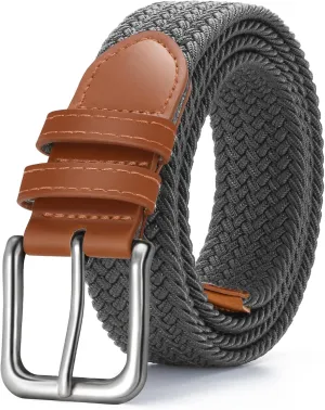 Men's Belt Braided Stretch Belt for Men Golf Pants Casual Shorts Jeans