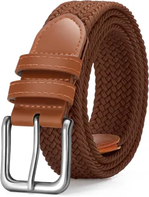 Men's Belt Braided Stretch Belt for Men Golf Pants Casual Shorts Jeans