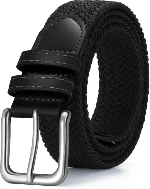 Men's Belt Braided Stretch Belt for Men Golf Pants Casual Shorts Jeans