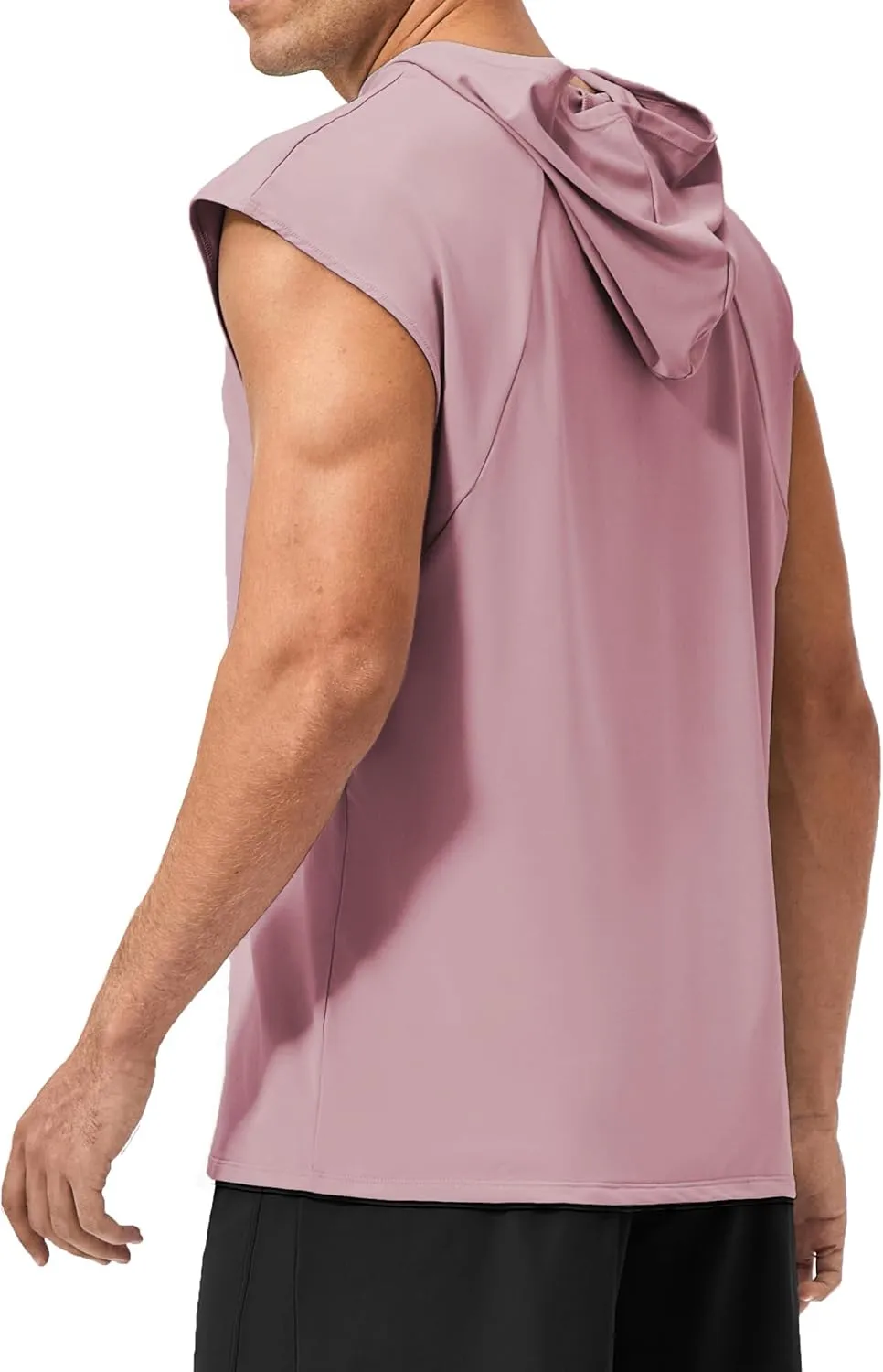 Men's Hooded Tank Tops Summer Sleeveless Workout Gym Hoodies Athletic Bodybuilding Muscle Cut Off Sports T Shirts