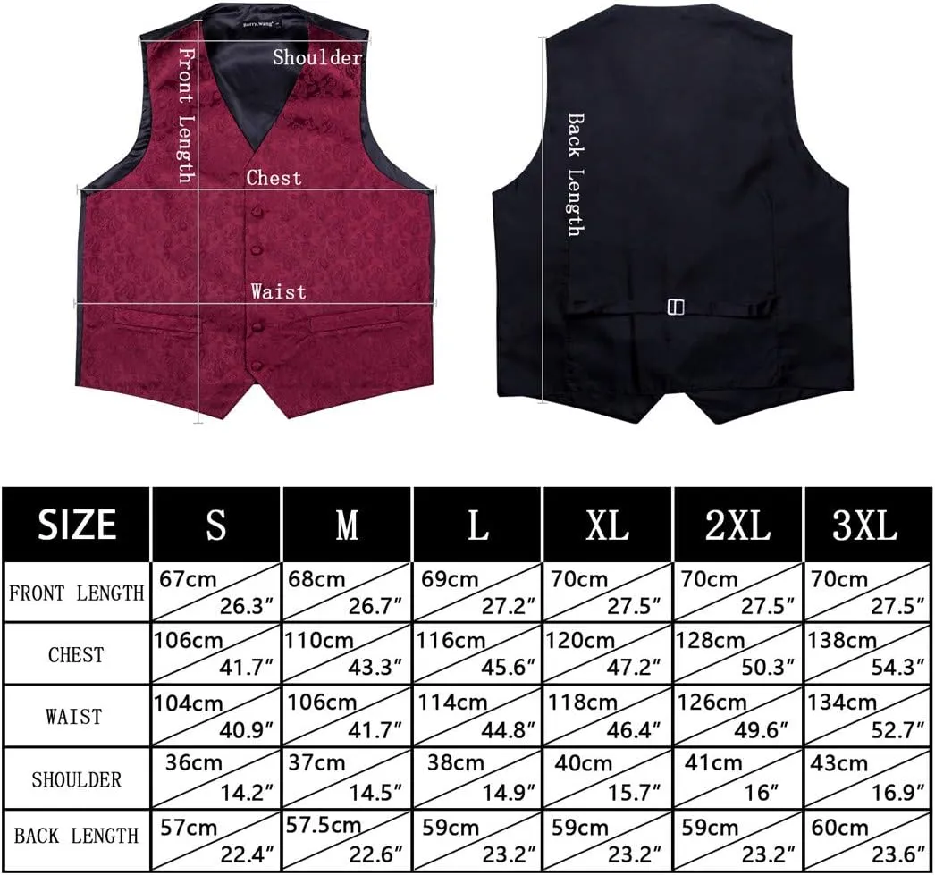 Mens Silk Suit Vest Lapel V Neck Casual Teal Blue Floral Waistcoat Casual Formal Groomsman Jacket Men Wedding