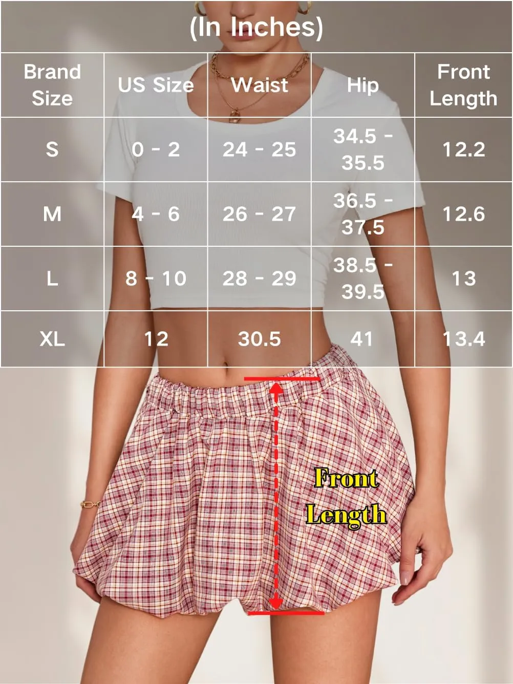 Mini Plaid Bubble Skirts for Women, Cute Puffy Short Skirt with Shorts, Puffer Balloon Skort, Date Night Outfit