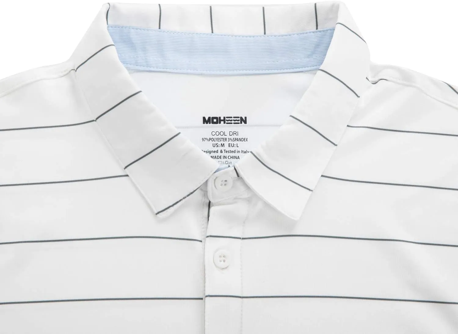 MOHEEN Golf Shirts for Men Lightweight Dry Fit Print Moisture Wicking Performance Short Sleeve Sports Polo Shirt