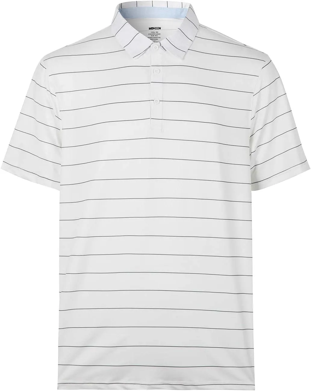 MOHEEN Golf Shirts for Men Lightweight Dry Fit Print Moisture Wicking Performance Short Sleeve Sports Polo Shirt