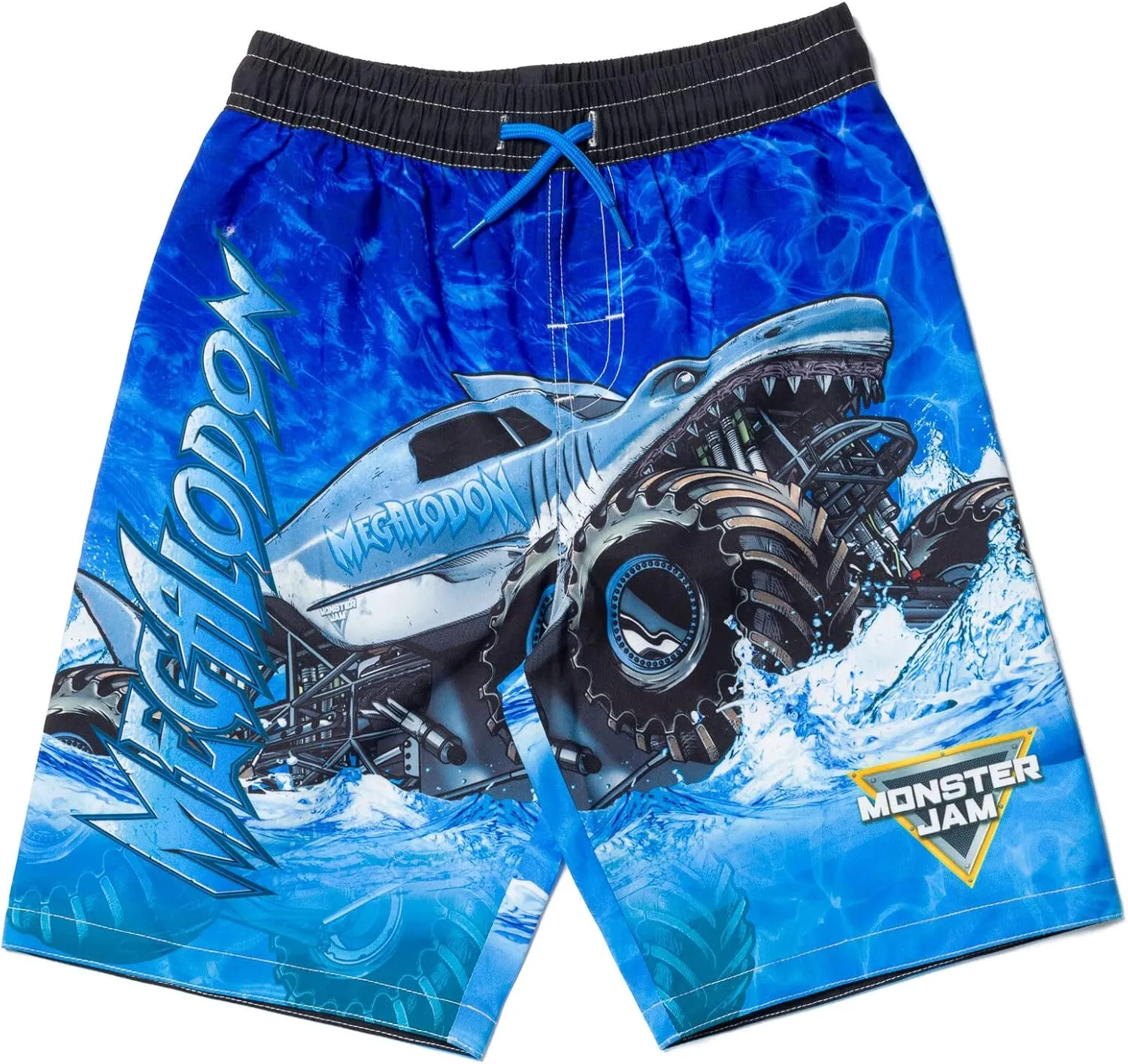 Monster Jam UPF 50  Pullover Rash Guard and Swim Trunks Outfit Set Toddler to Big Kid Grave Digger El Toro Loco Megalodon