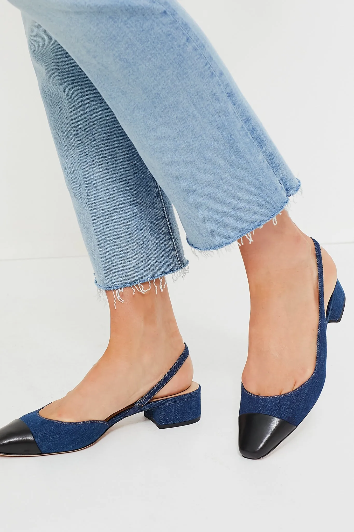 Mountain Blue Cecile Sling Back Heels