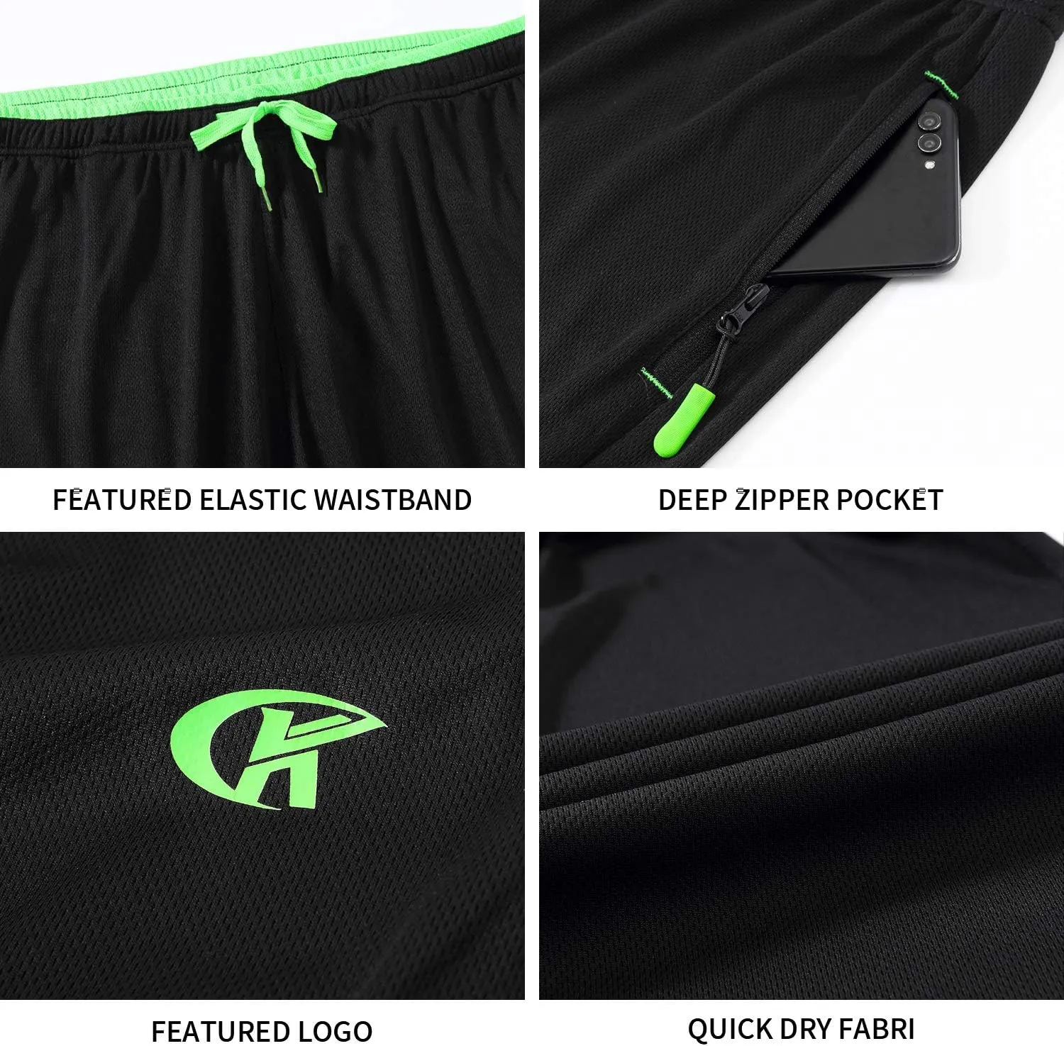 NEIKU Mens Lightweight Sweatpants with Pockets Open Bottom Mesh Athletic Pants for Running