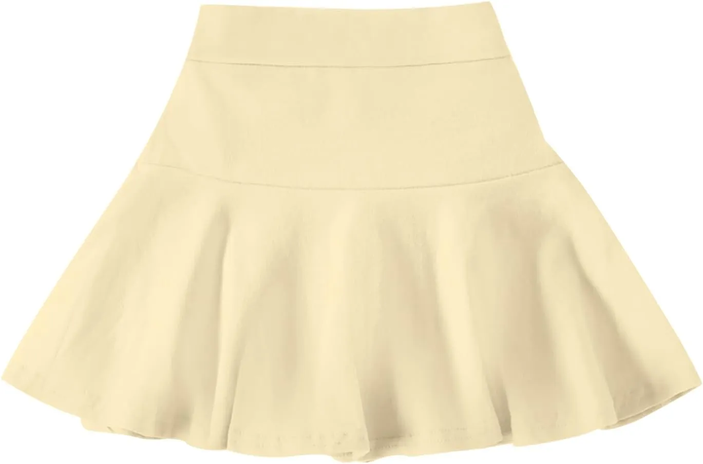 Neutocd Toddler Baby Girls Skirts Skorts Elastic Girl Pleated Skirts Kid Casual Stretch Waist Skater Skort Built in Shorts