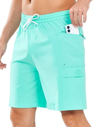 NORTHYARD Men's 9" Board Shorts with 4 Pockets Swim Trunks Swimwear for Men Bathing Suit - No Mesh Liner