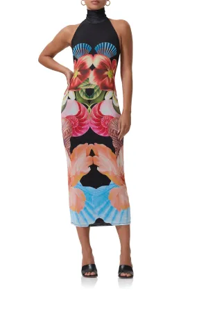 Olimpia Midi Dress - Hibiscus Shell