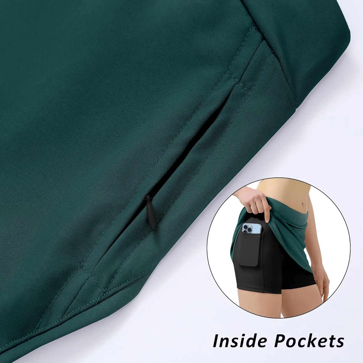 OVRUNS Tennis Skirts for Women with Shorts Pockets Athletic Running Skorts Skirts for Golf Workout Sport