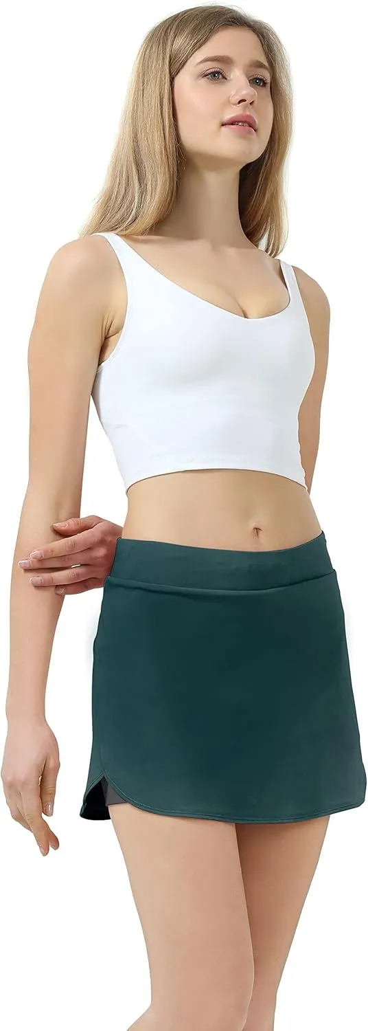 OVRUNS Tennis Skirts for Women with Shorts Pockets Athletic Running Skorts Skirts for Golf Workout Sport