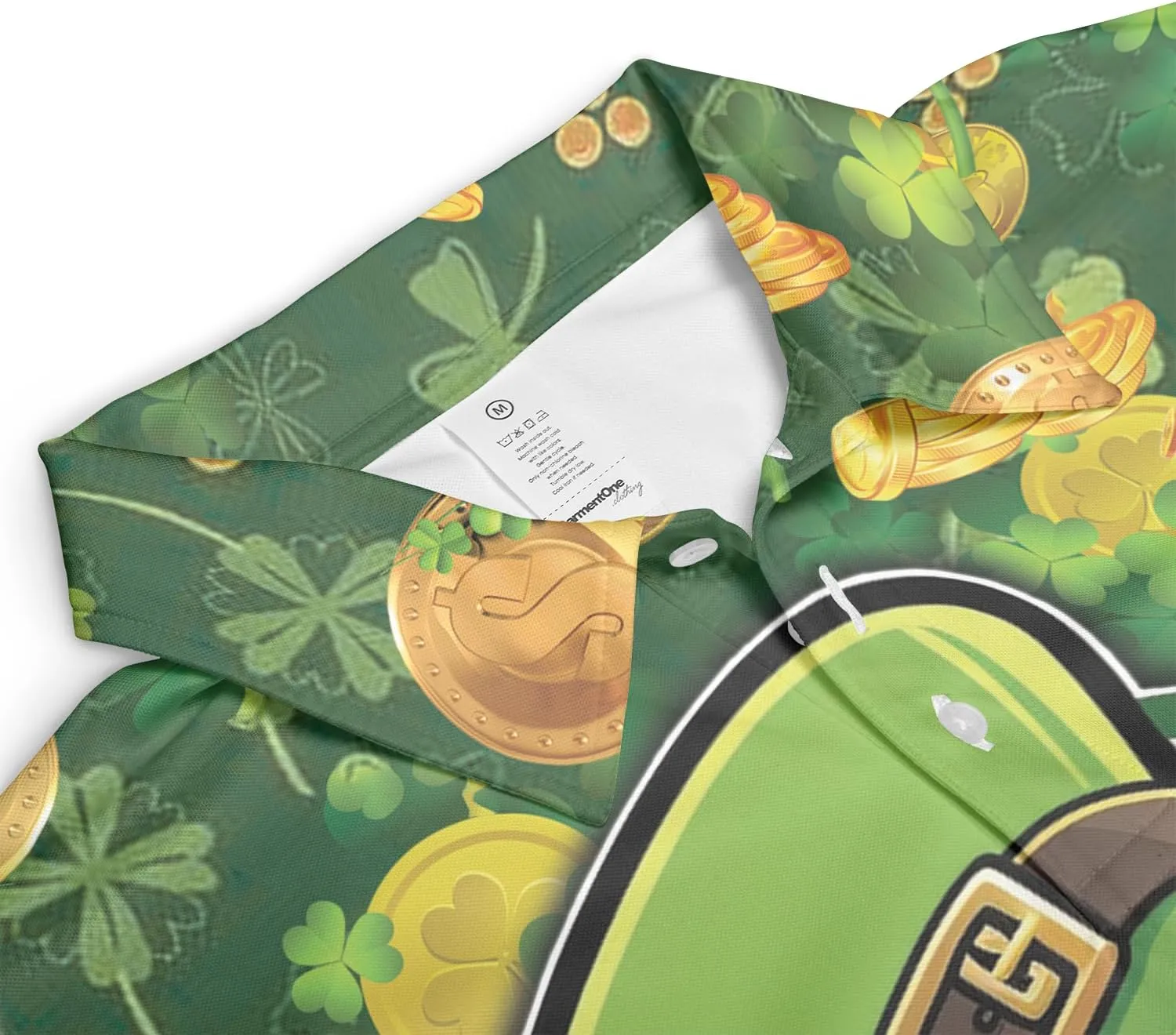 Patrick's Day Polo Shirts for Men - Cute Dog Men's Regular Fit Quick Dry Golf Polo Shirt Series 07