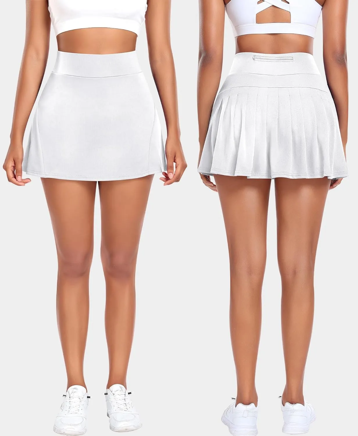Pleated Tennis Skirts for Women High Waisted Athletic Golf Skorts with Pockets Shorts Running Workout Clothes
