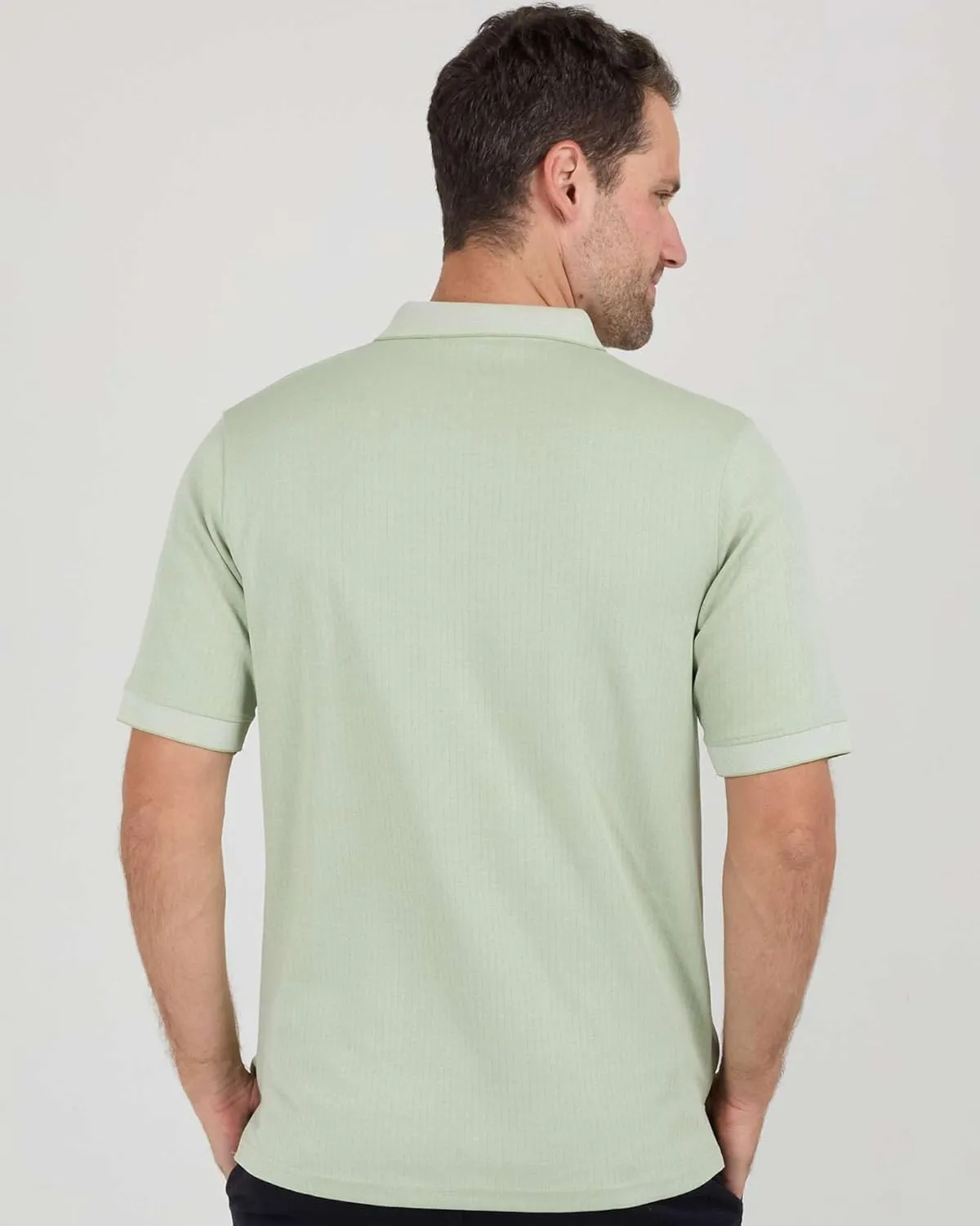 Real Essentials 3 Pack: Men's Regular-Fit Ribbed Polo Shirt with Pocket (Available in Big & Tall)