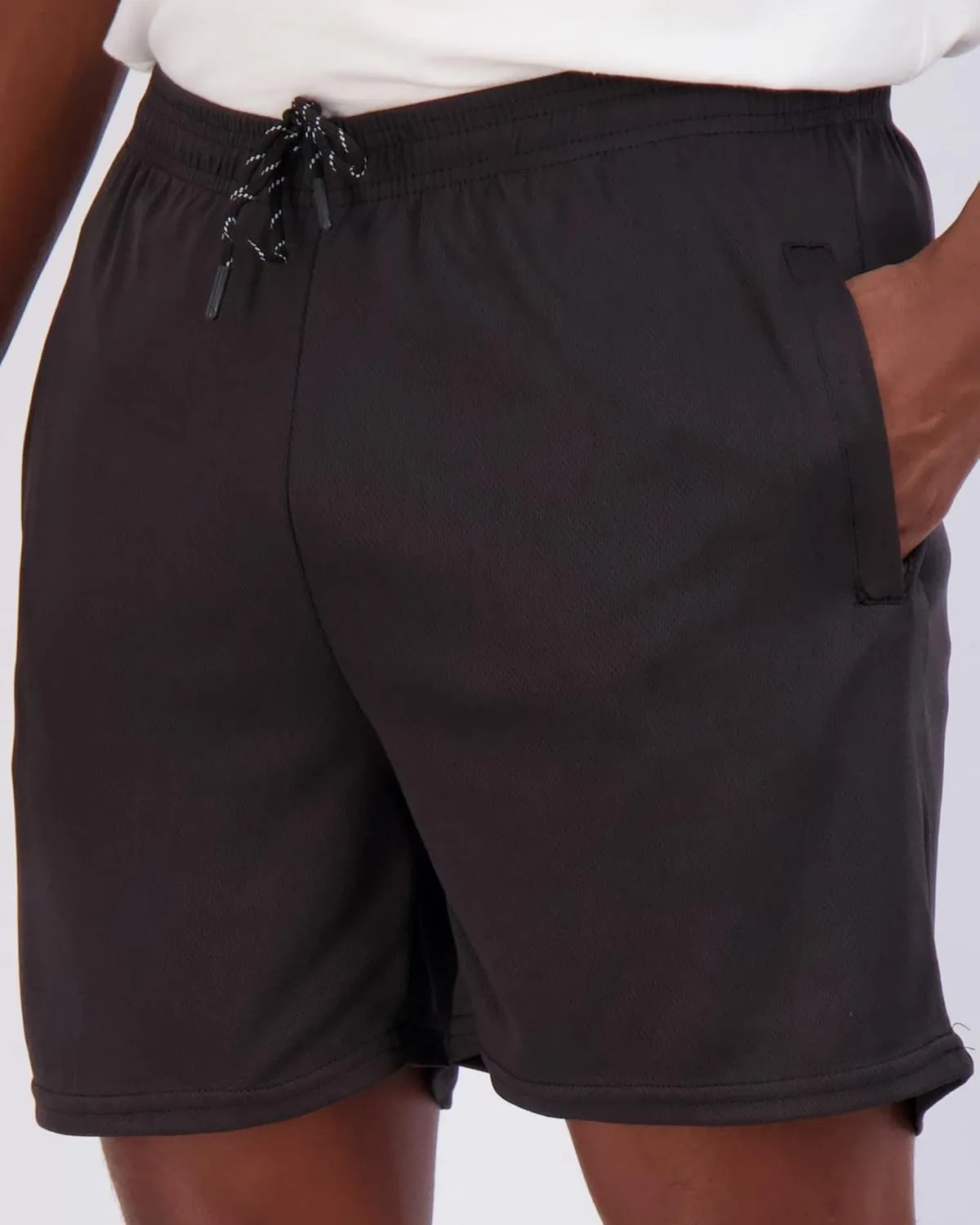 Real Essentials 4 Pack: Men's 5" Mesh Quick-Dry Athletic Running Gym Shorts with Zipper Pockets (Available in Big & Tall)