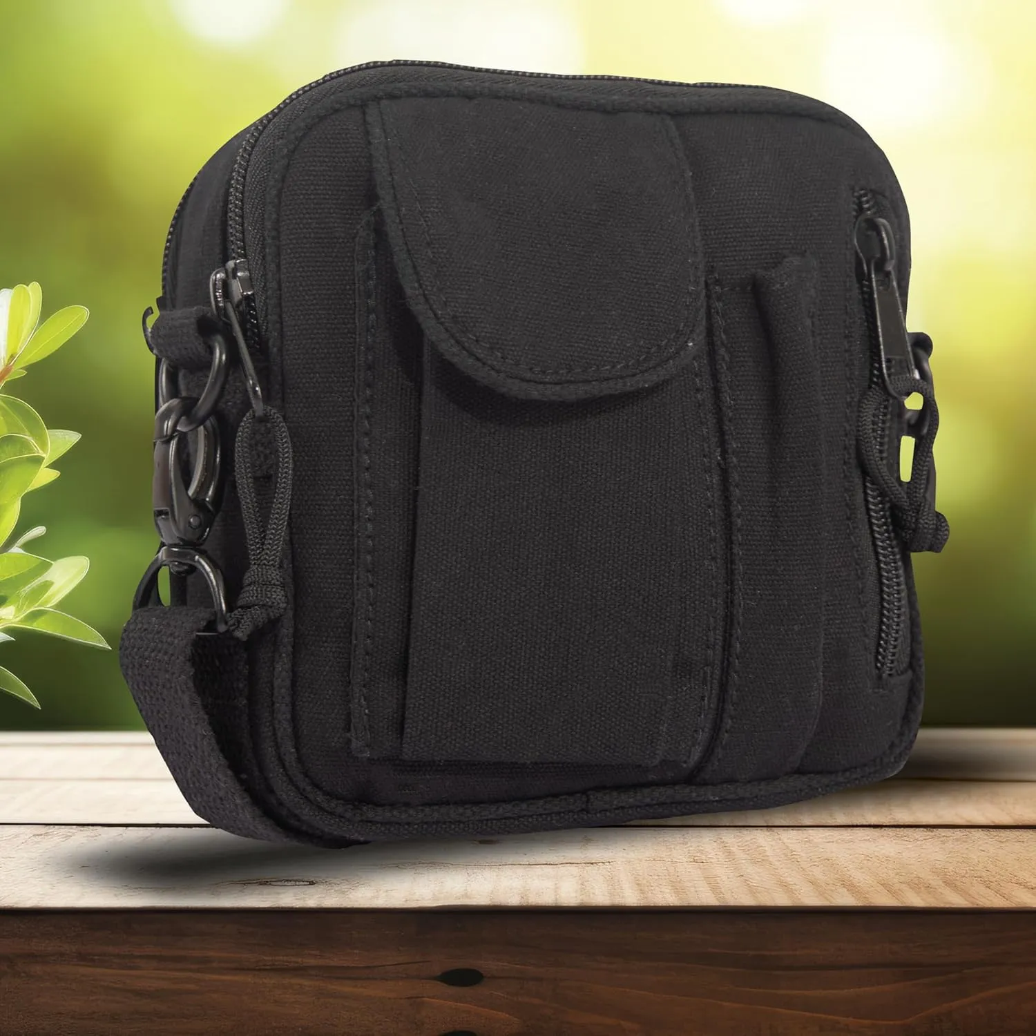 Rothco Excursion Organizer Shoulder Bag  Canvas Crossbody EDC Travel Bag 2L Storage