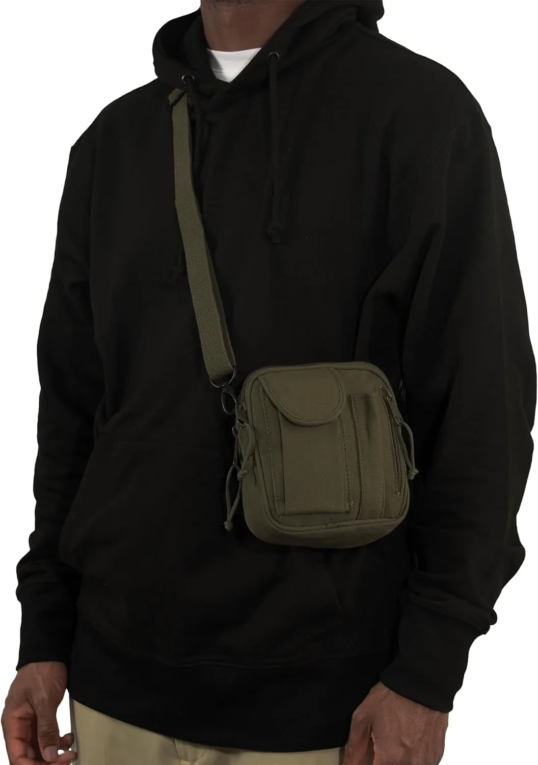Rothco Excursion Organizer Shoulder Bag  Canvas Crossbody EDC Travel Bag 2L Storage
