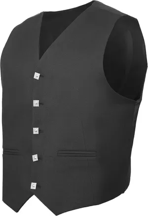 Scottish Black 5 Buttons Argyle Waistcoat/Vest