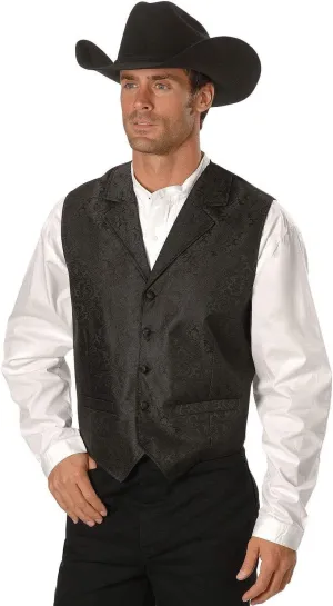 Scully Black Classic Paisley Men's Vest RW093