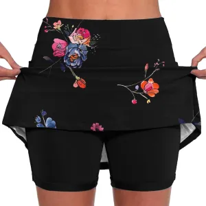 Skorts for Woman Fashion High Waist Floral Print Skirts Inner Shorts Summer Sports Running Skirt 2025 Gym Yoga Outfit
