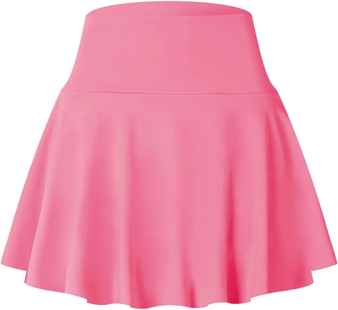 Skorts for Woman Plus Size High Waisted Womens Tennis Skirt with Shorts Underneath Women's Skorts with Pockets
