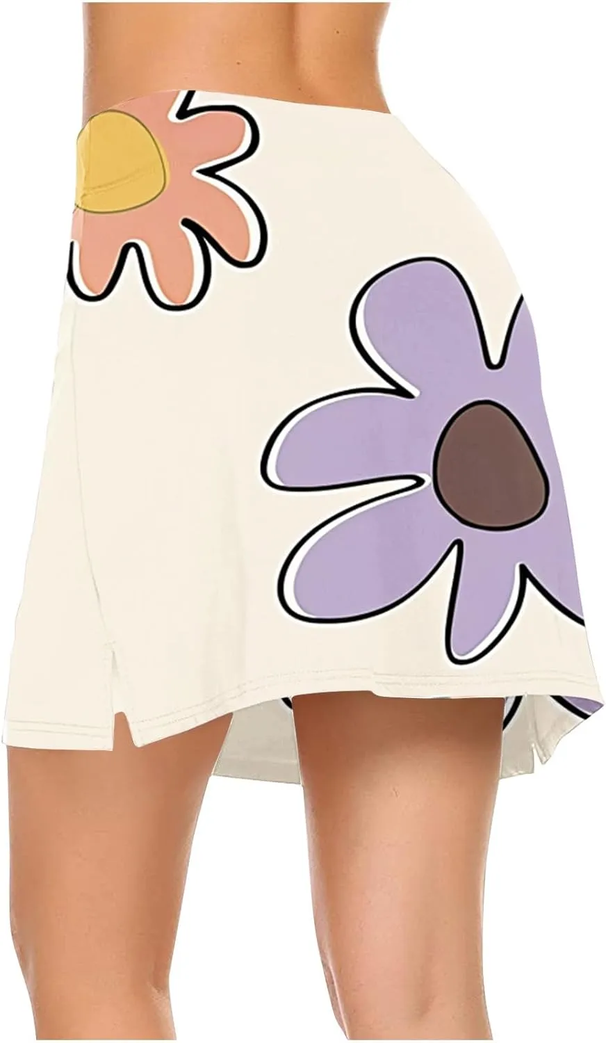 Skorts for Women Dressy Casual Floral Printed Skirts Summer High Waisted Shorts Skort Ladies Athletic Tennis Clothes