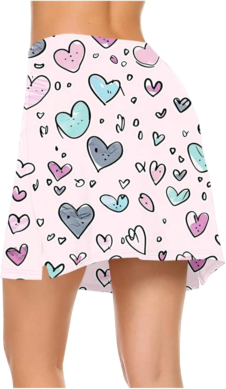 Skorts for Women Dressy Casual Floral Printed Skirts Summer High Waisted Shorts Skort Ladies Athletic Tennis Clothes