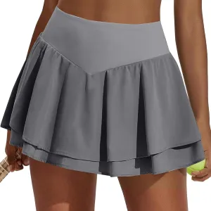 Skorts for Women Dressy Casual Plus Size Women's Skorts with Pockets Womens Tennis Skirt with Shorts Underneath
