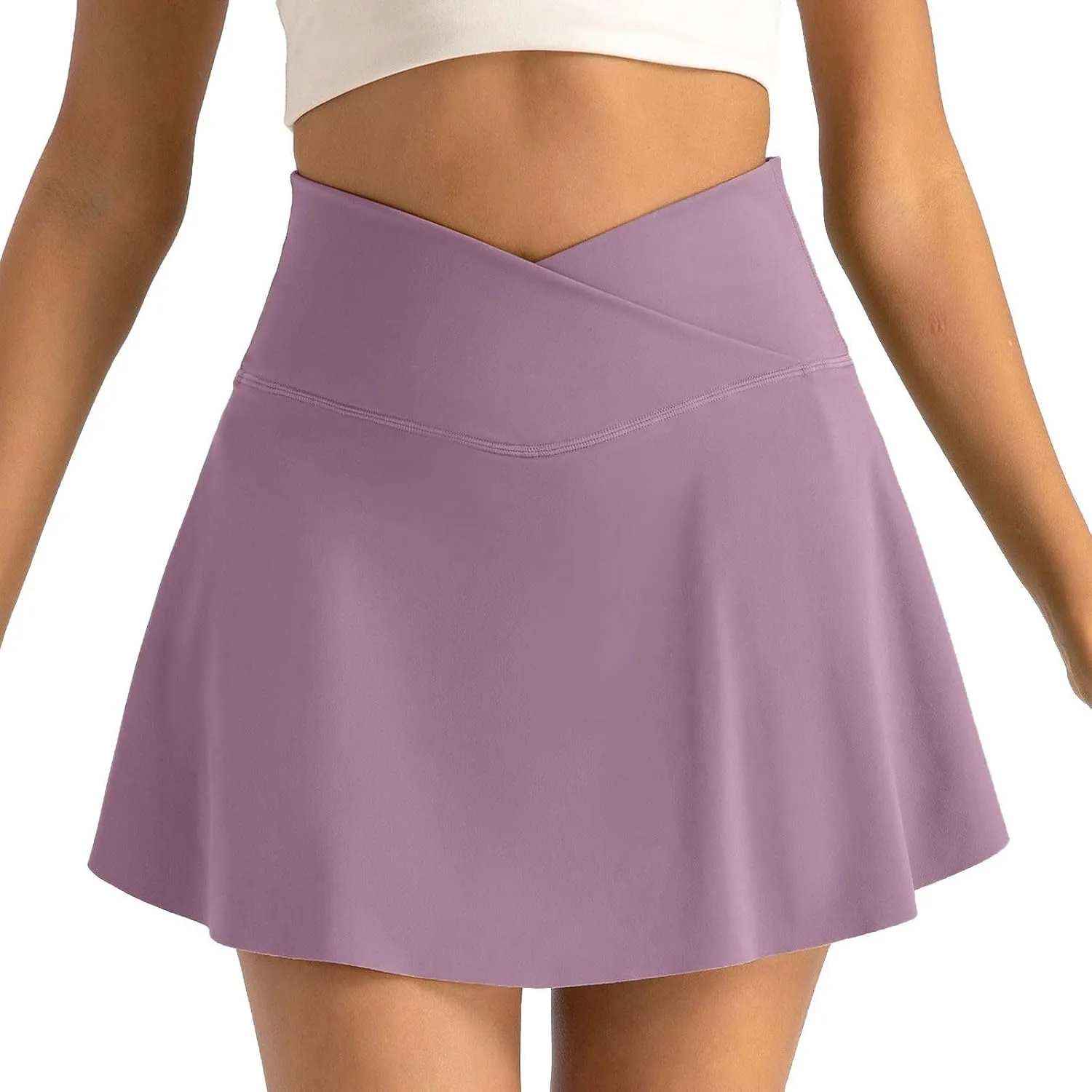 Skorts for Women Plus Size High Waisted Women's Skorts with Pockets Womens Tennis Skirt with Shorts Underneath