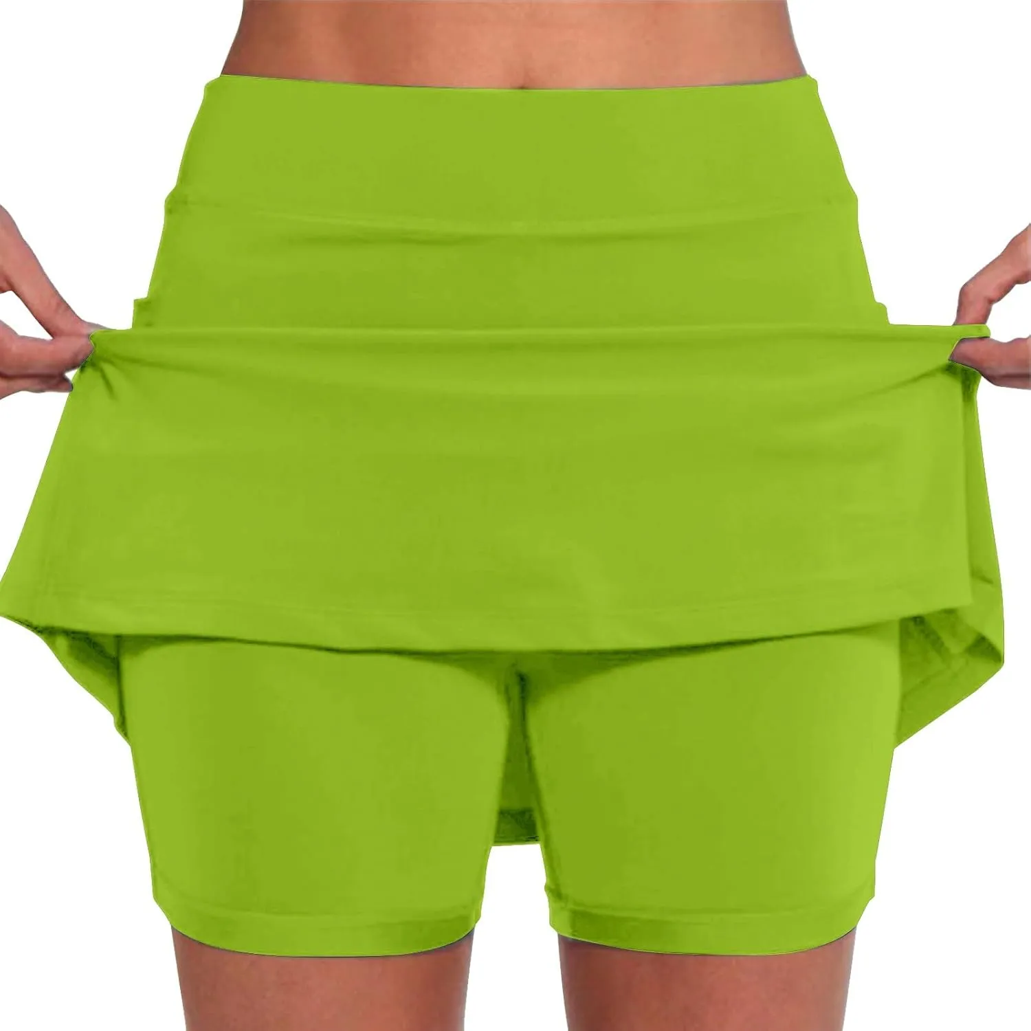 Skorts for Women with Pockets Casual Summer High Waist Tummy Control Women's Yoga Shorts Athletic Tennis Mini Skirts